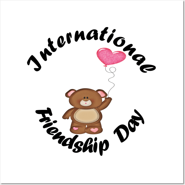 Teddy Love Friendship Day Wall Art by FabRonics